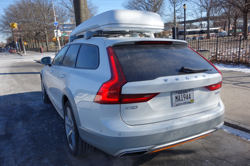 Illustration for article titled The Volvo V90 Cross Country Has Orange Seatbelts and a $3,300 Cargo Box and I Love It